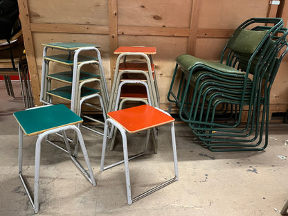 Vintage school Stacking lab stools