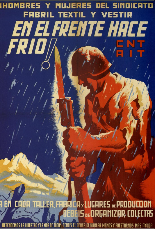 Spanish civil war Vintage Poster c1936