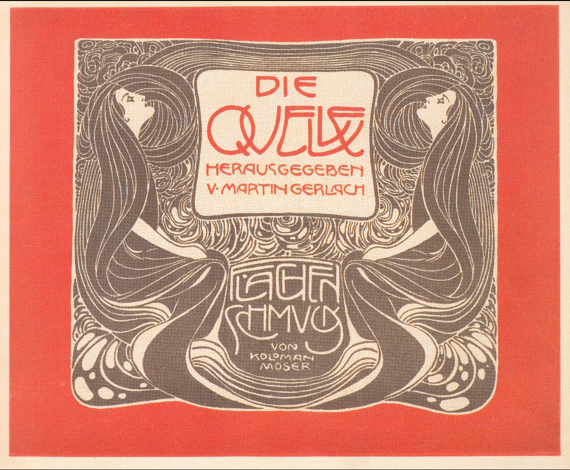 Die Quelle vintage poster by Kolomon Moser.c1901