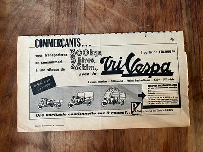 Vintage Vespa scooter advertisment print 1960s