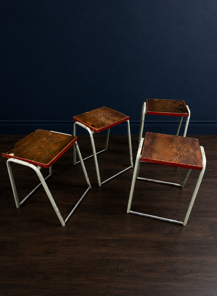 Set of Vintage School Lab Stools - Kitchen / cafe