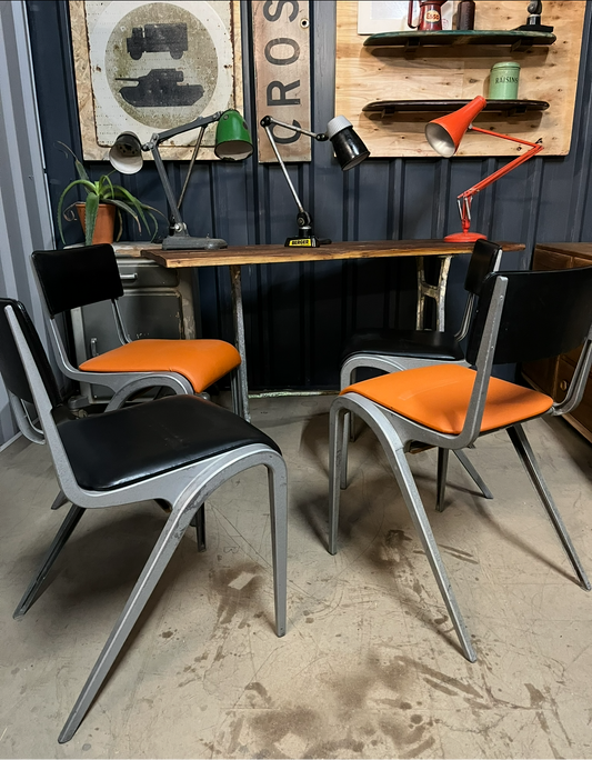 Esavian stacking chairs by James Leonard for ESA set of four