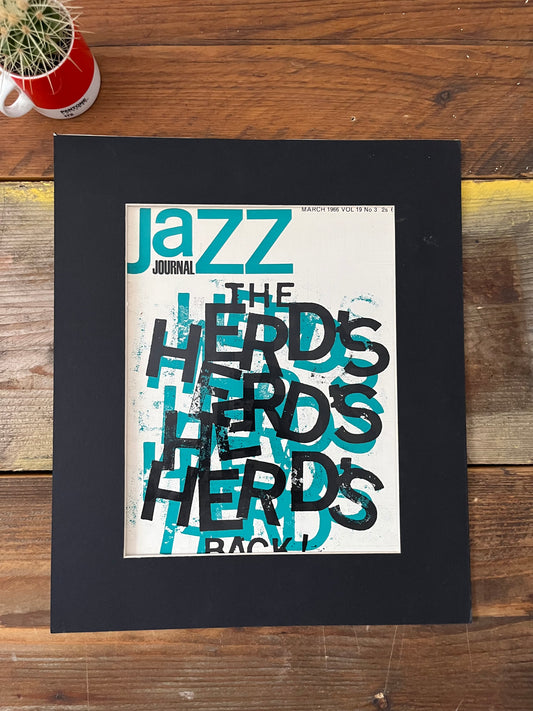 Vintage jazz Journal Magazine cover Artwork - 1966 The Herds