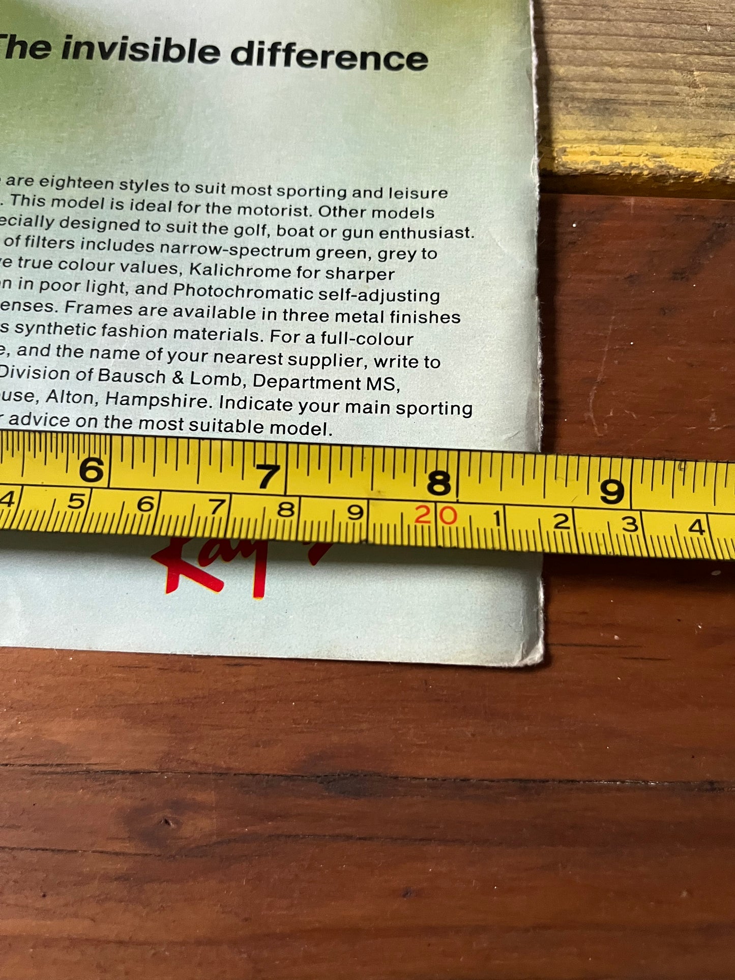 Ray Ban sunglasses advertisement- 1970s