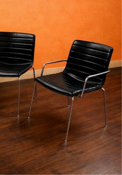 ARPER CATIFA 53 CHAIR STUDIO / OFFICE Black leather