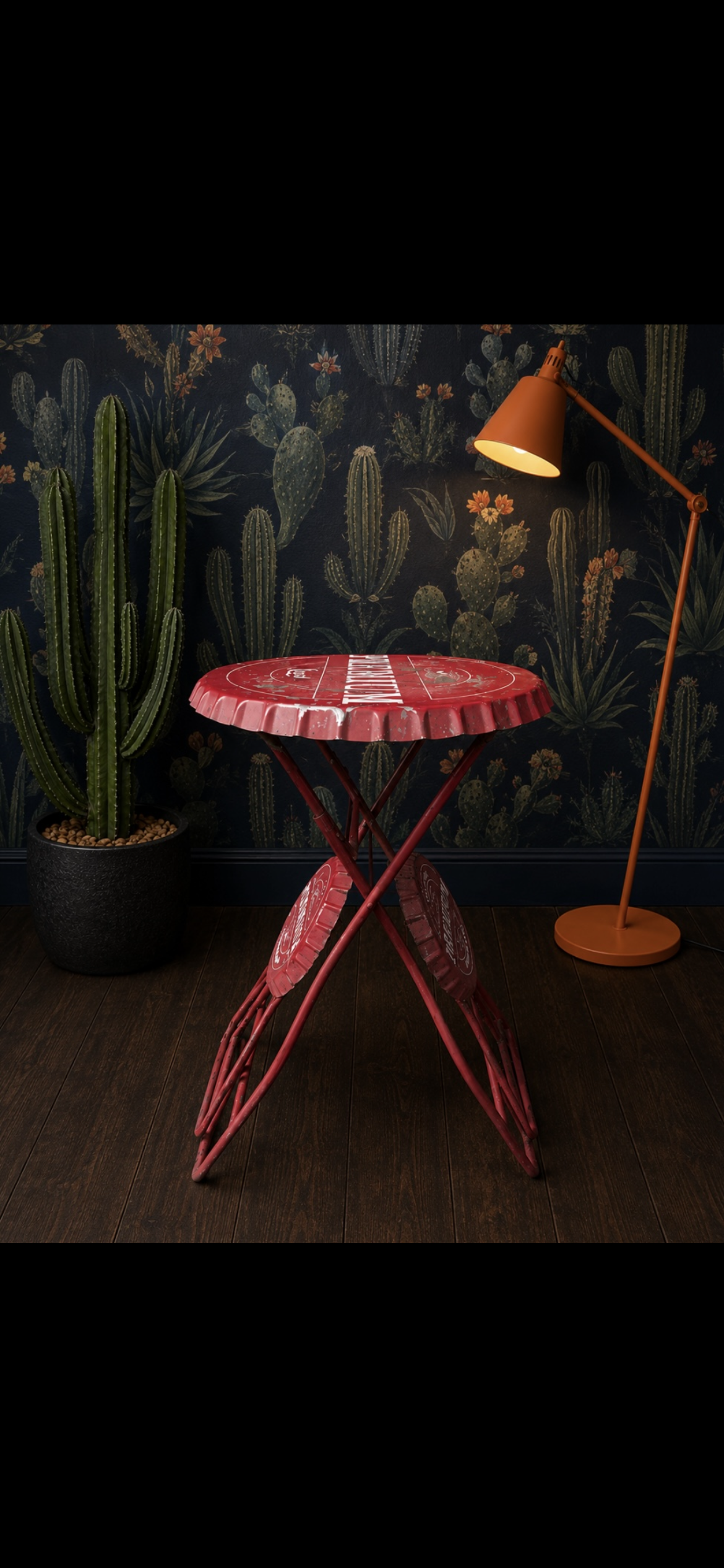 Vintage bottle top bar chair and table set