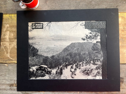 Tour de France vintage print - c1958  Toulon Jacques Anquetil