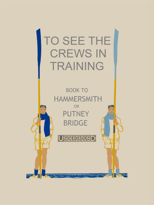 Vintage London Transport poster - “To see the crews in training” Charles Pears, 1930