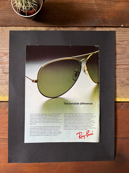 Ray Ban sunglasses advertisement- 1970s