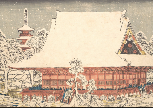 Utagawa Hiroshige - Asakusa Kinryusan Toshi no Ichi Japanese poster c1830s