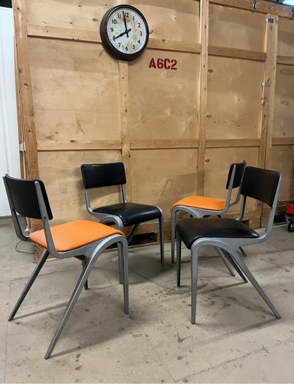 Esavian stacking chairs by James Leonard for ESA set of four