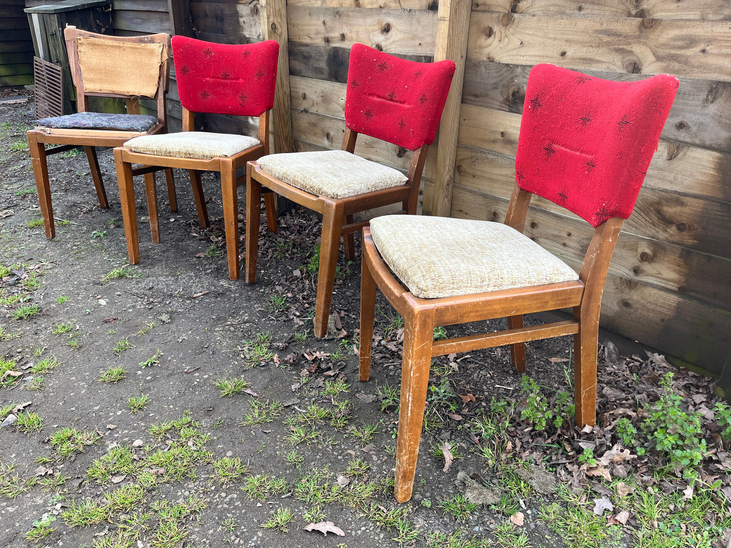 E Gomme G Plan 1950s dining chairs for restoration