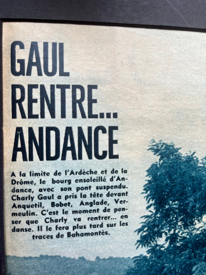 Tour de France vintage print - Andance, Ardeche 1959