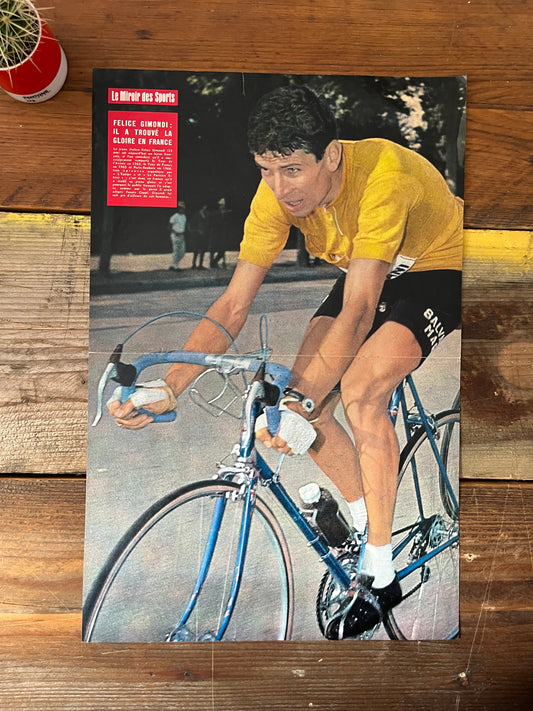 Felice Gimondi vintage cycling poster - 1966