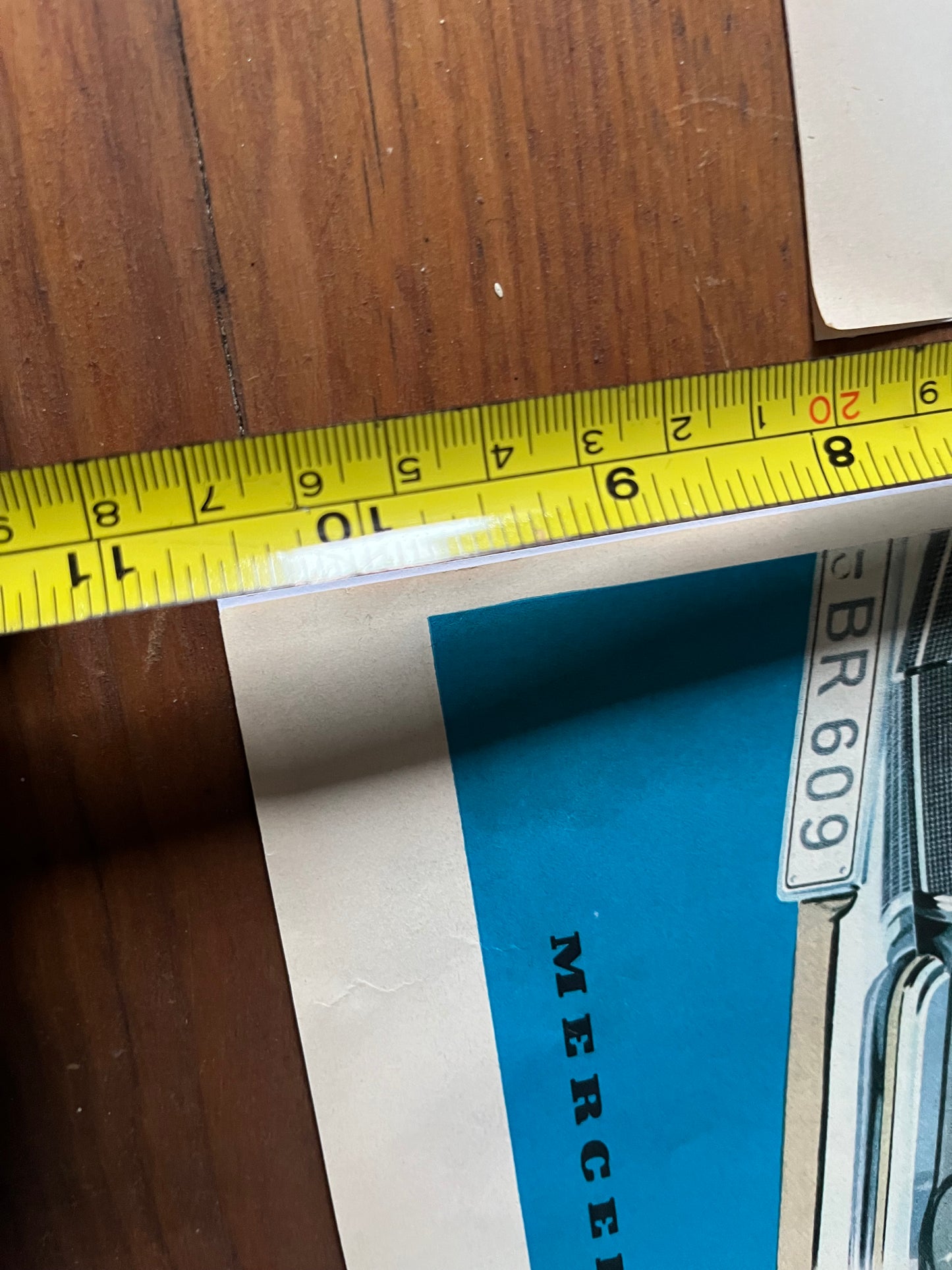 Mercedes Fintail 220 vintage poster 1960