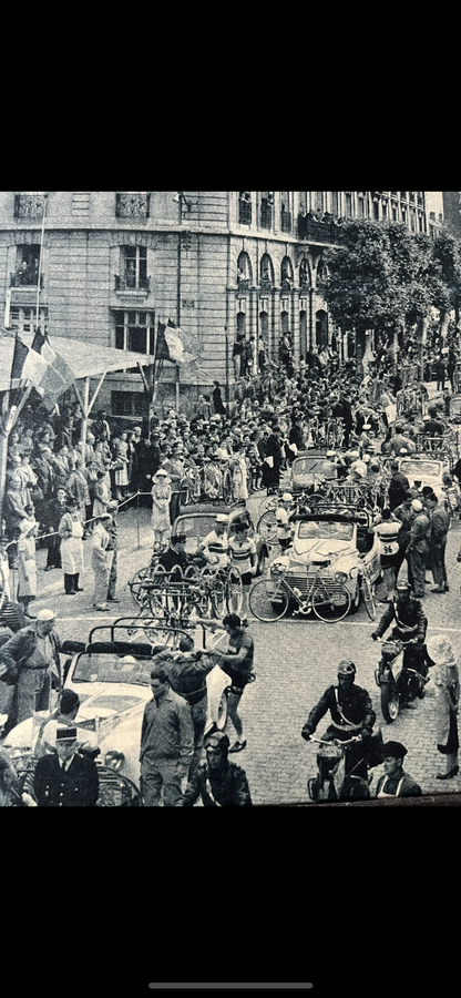 Vintage Tour de France  vintage cycling poster Reims 1953