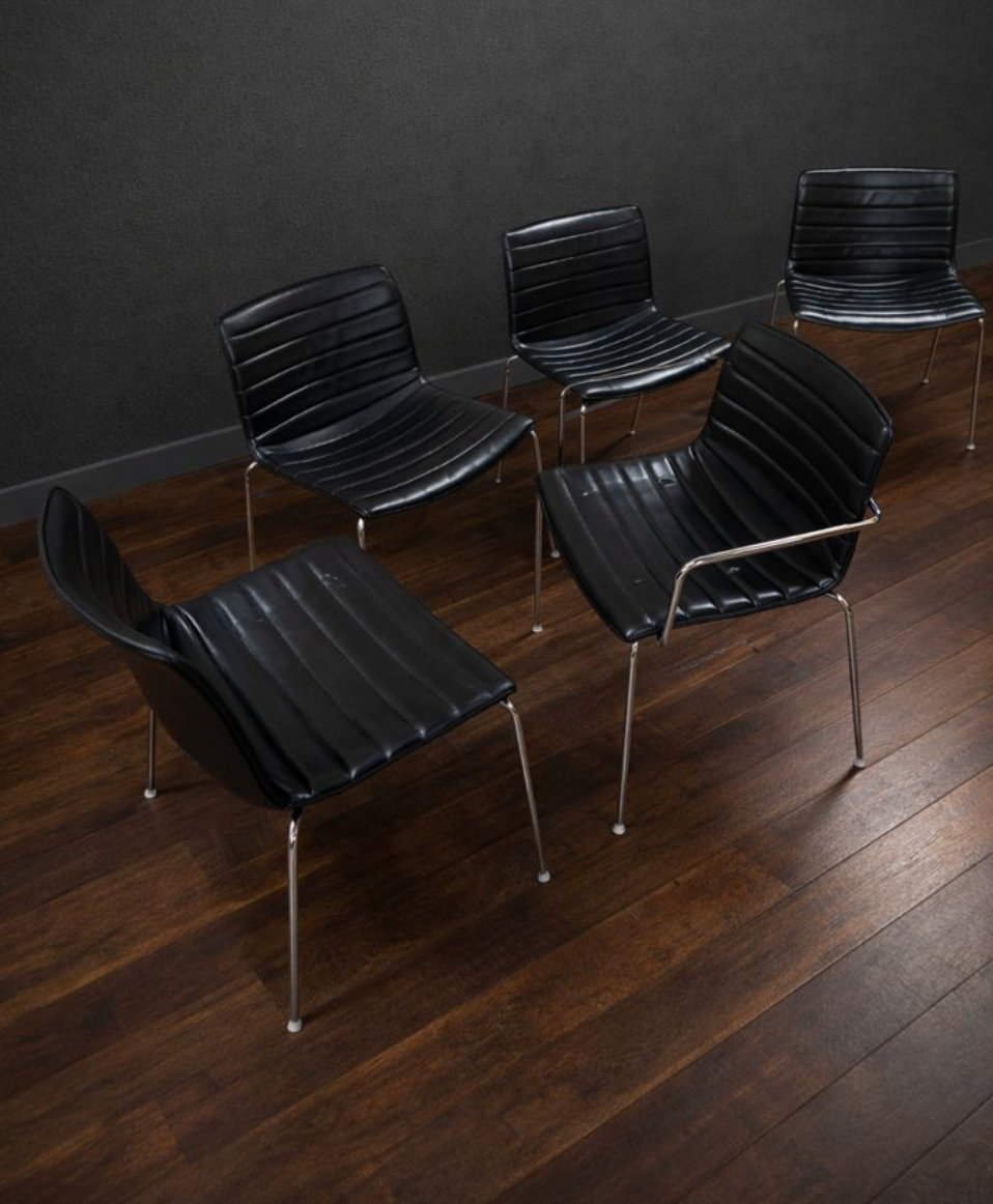 ARPER CATIFA 53 CHAIR STUDIO / OFFICE Black leather