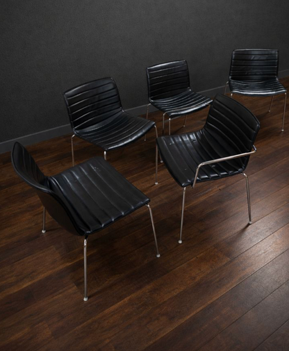 ARPER CATIFA 53 CHAIR STUDIO / OFFICE Black leather