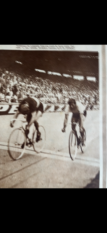 Vintage Tour de France cycling print c1953