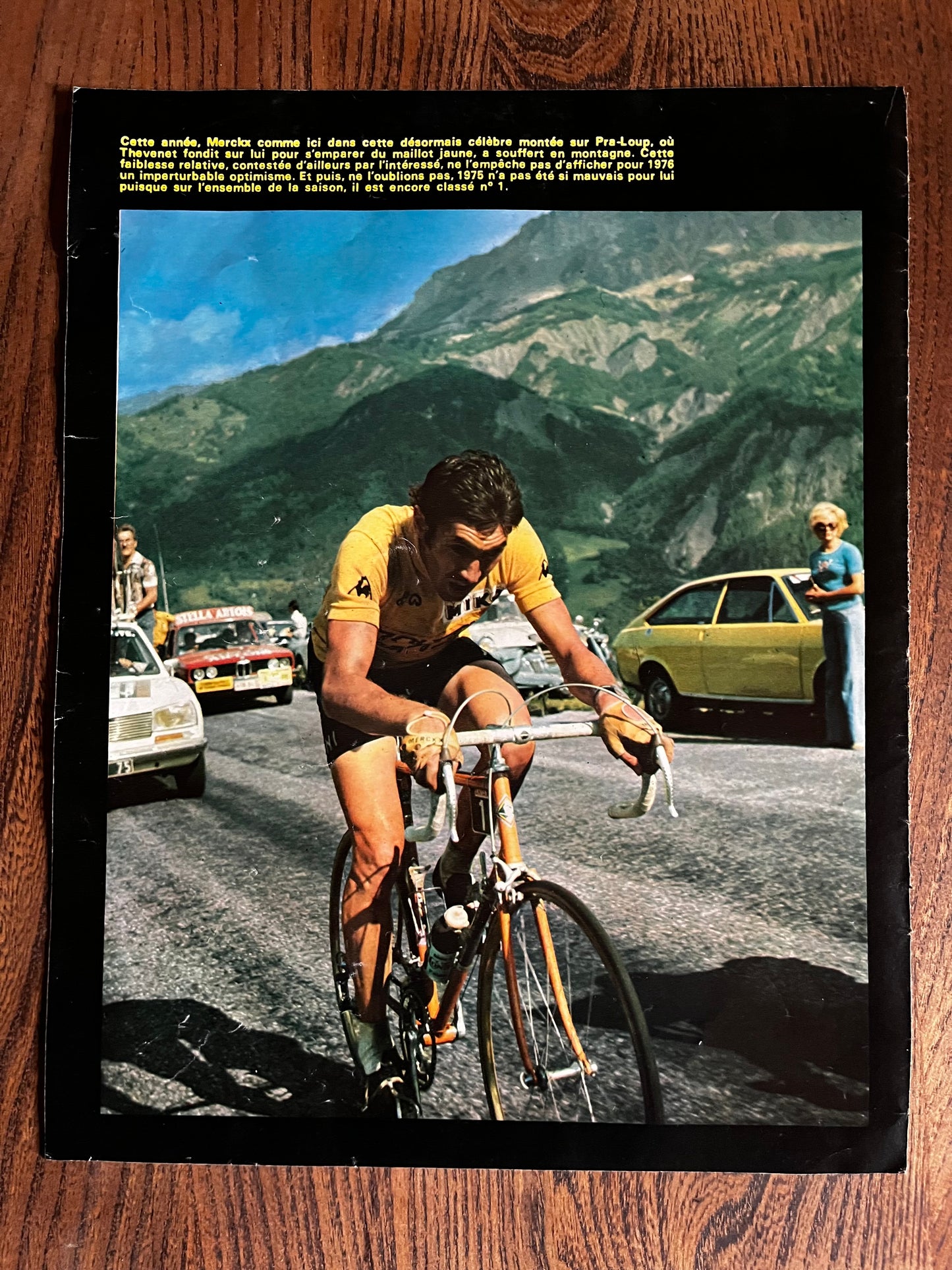 Vintage Tour de France cycling print Eddy Merckx 1973