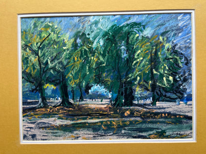 Light through the trees Pastel by Patricia Espir, 1995