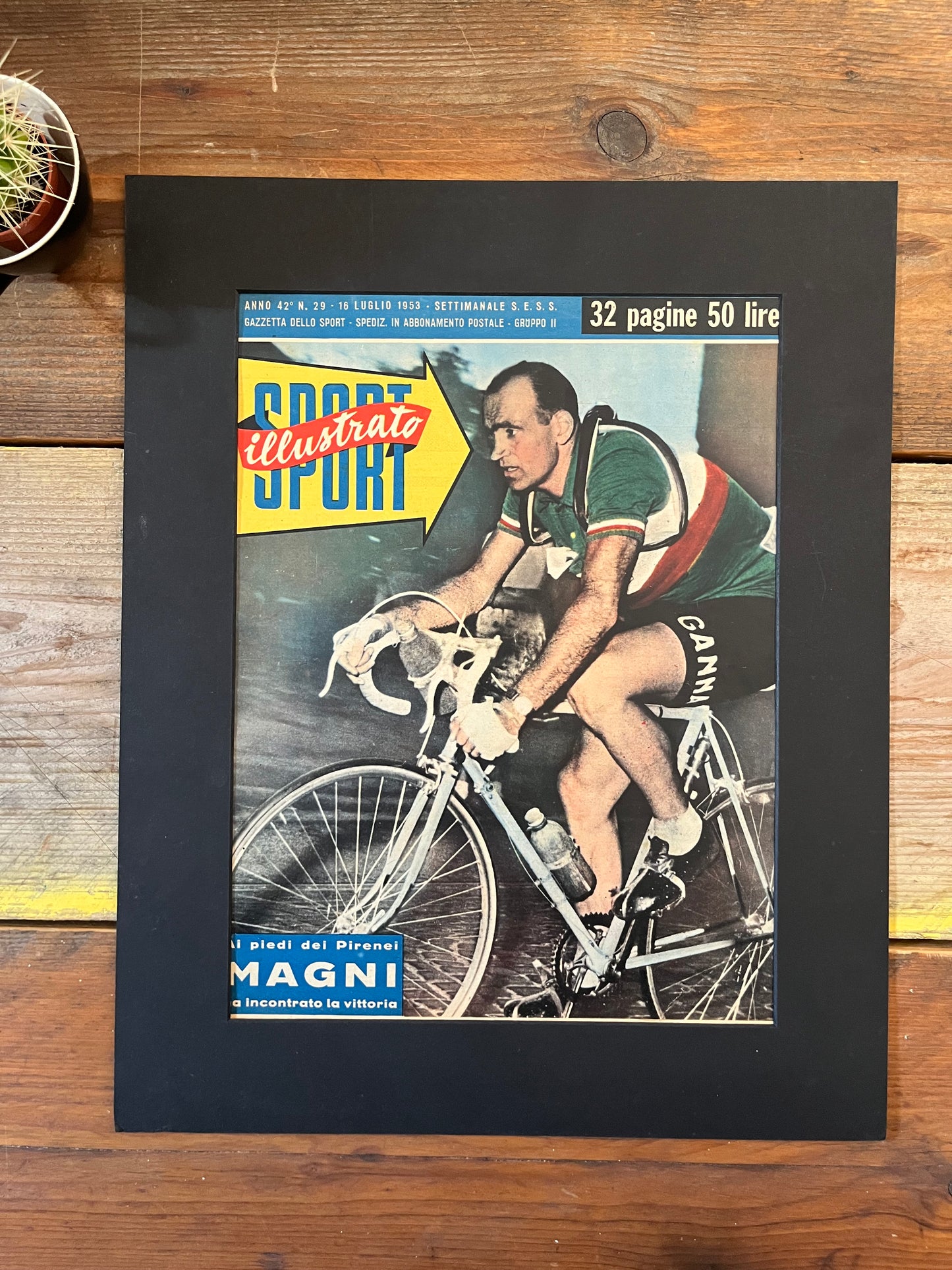 Vintage Cycling Print - Fiorenzo Magni 1953