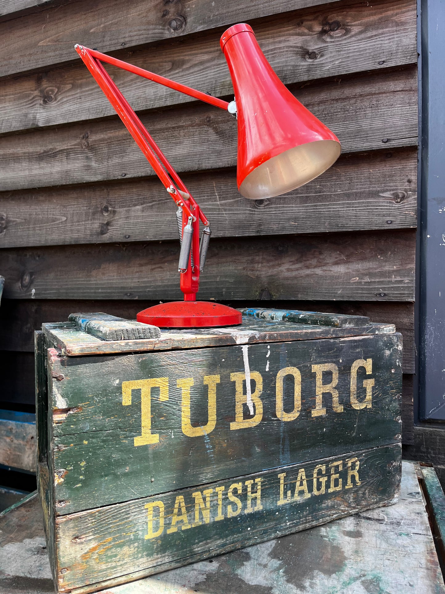Tuborg Danish beer crate with lid c1950s