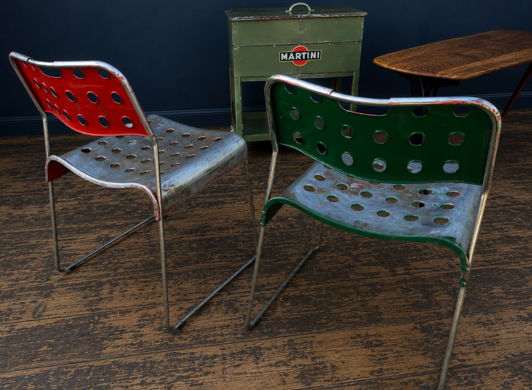 OMK midcentury stacking chair