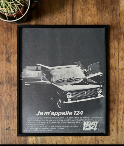 Vintage Fiat 124 Advertisement, 1967