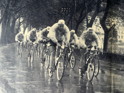 Vintage Tour de France cycling print Brest-Nantes c1958