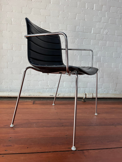 ARPER CATIFA 53 CHAIR  BLACK  LEATHER STUDIO / OFFICE / DINING