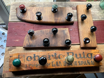Reclaimed elm Doorknob coat hanger