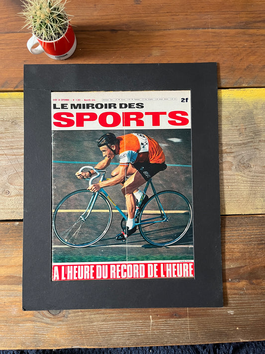 Vintage Tour de France Jacques Anquetil vintage cycling poster 1967 Track / Pista