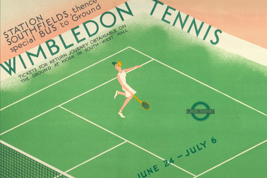 Wimbledon Tennis Vintage Advertising Poster - London Transport, 1935