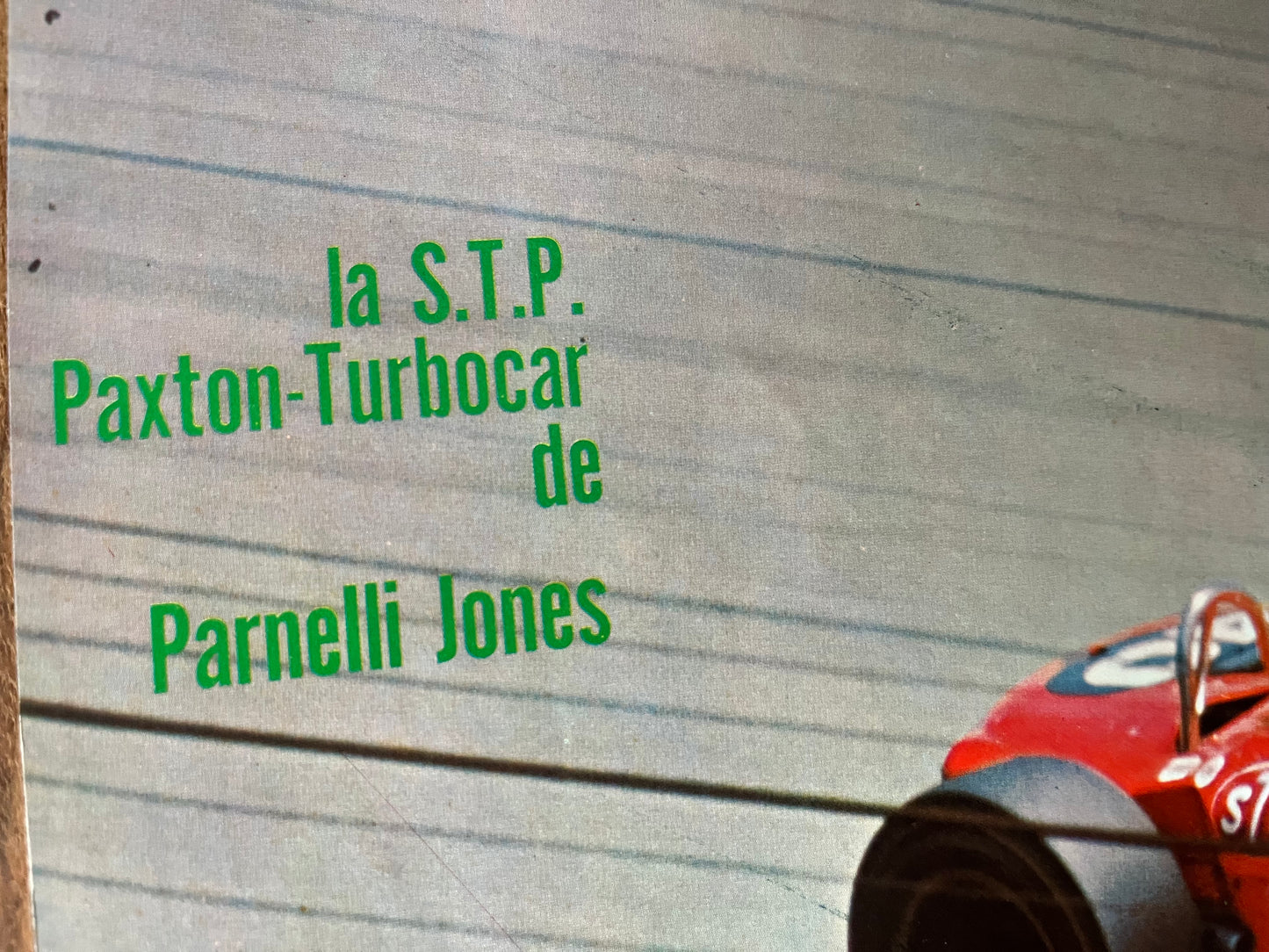 Vintage car print Parnelli Jones Stp Turbo car 1967