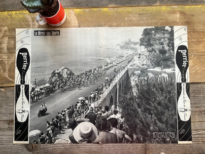 Tour de France vintage print Costa Brava 1965 Perrier