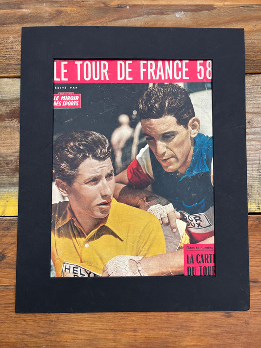 Vintage Tour de France Jacques Anquetil vintage cycling poster 1958