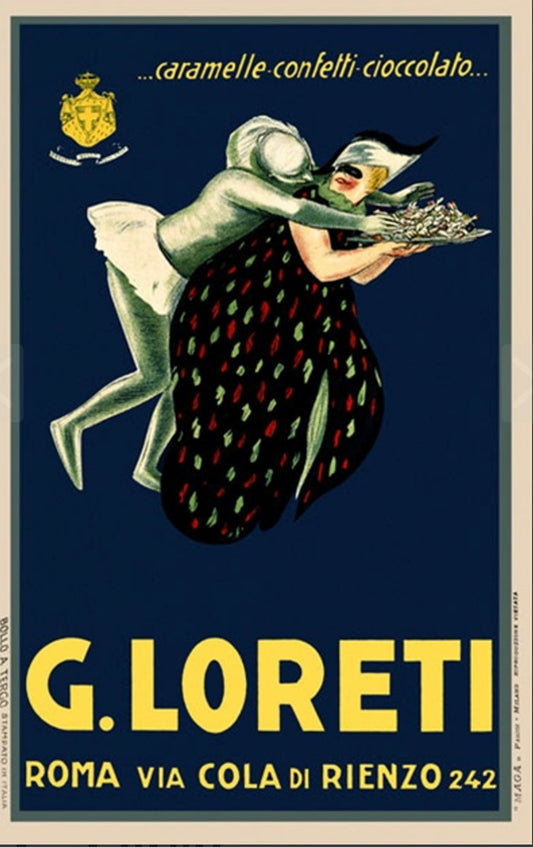 G LORETI CHOCOLATES POSTER c1920 Giuseppe Magagnoli