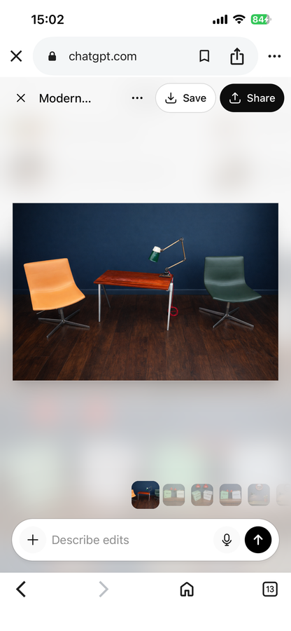 ARPER CATIFA 60 SWIVEL CHAIR STUDIO / OFFICE - GREEN / TAN LEATHER -