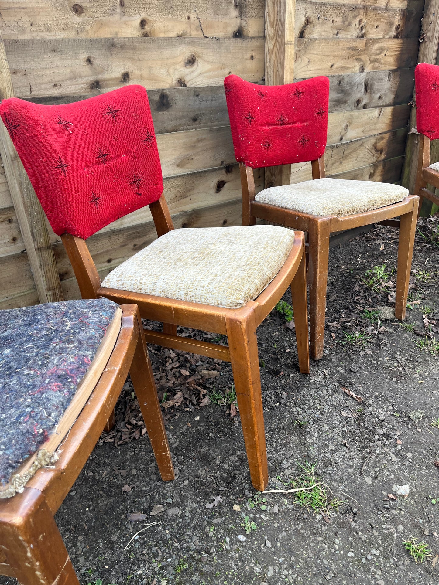 E Gomme G Plan 1950s dining chairs for restoration