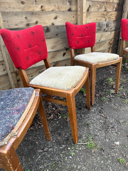 E Gomme G Plan 1950s dining chairs for restoration