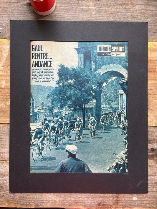 Tour de France vintage print - Andance, Ardeche 1959