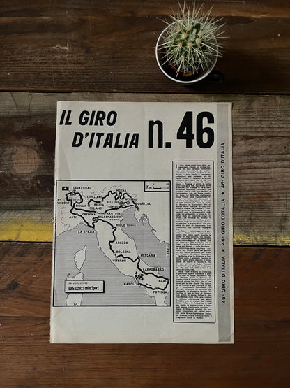 Giro d'italia Map 1963