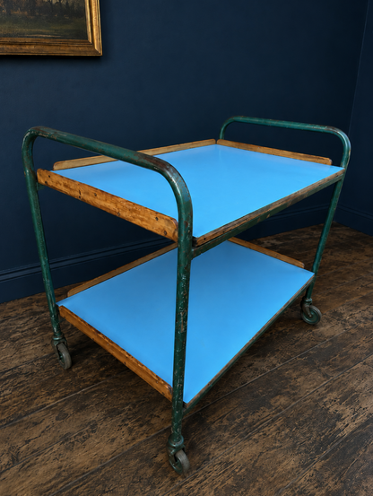 Vintage 1950s ex science lab trolley