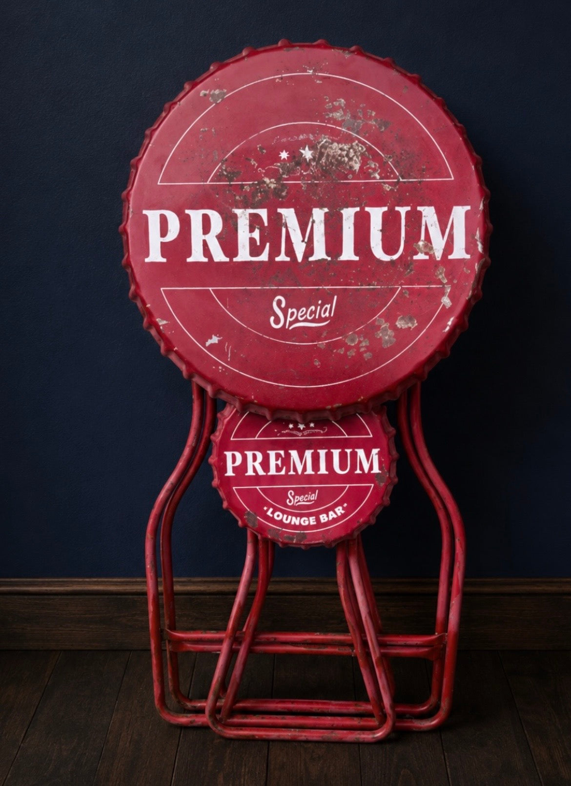 Vintage bottle top bar chair and table set