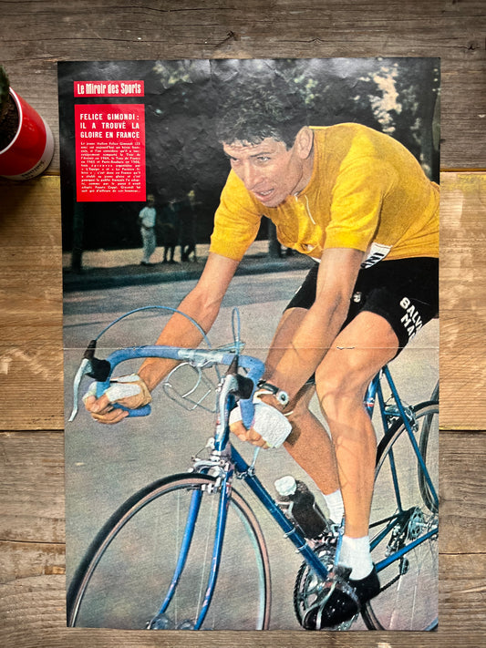 Felice Gimondi vintage cycling poster - 1966