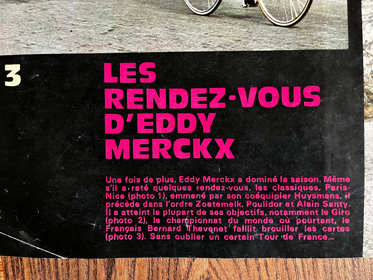 Vintage Tour de France cycling print Eddy Merckx / Francesco Moser 1973