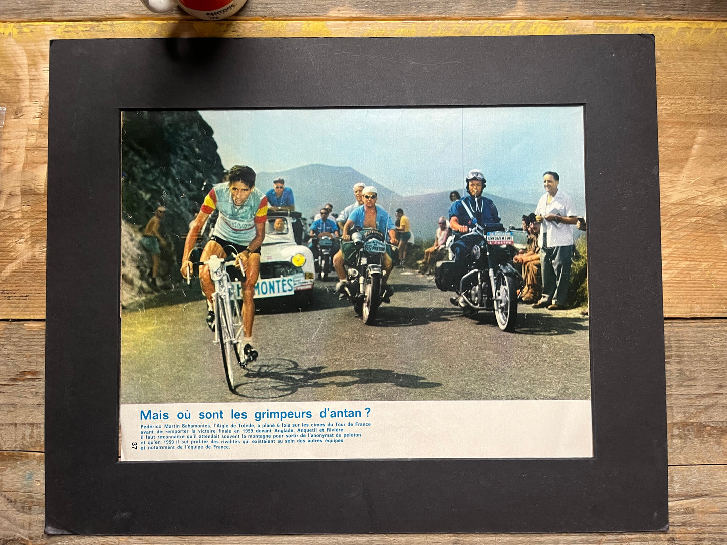 Federico Bahamontesoriginal cycling print c1969