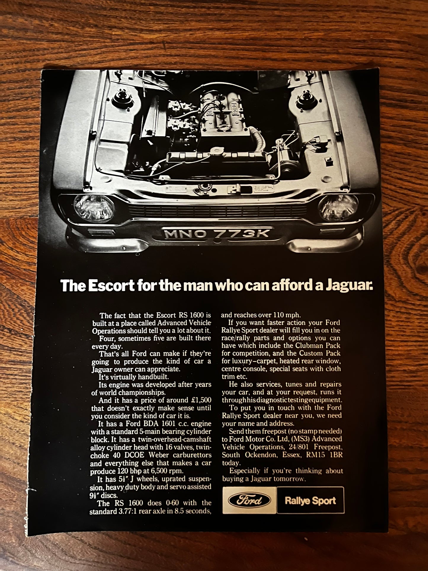 Ford Escort MK1 Mexico original magazine advertisement 1971