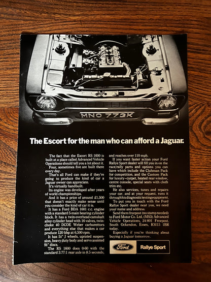 Ford Escort MK1 Mexico original magazine advertisement 1971